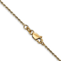 14k 1.15mm Diamond Cut Machine-made Rope Chain