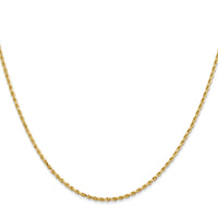 14k 1.50mm D/C Rope with Lobster Clasp Chain