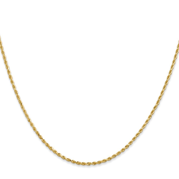14k 1.50mm D/C Rope with Lobster Clasp Chain