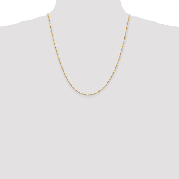 14k 1.50mm D/C Rope with Lobster Clasp Chain
