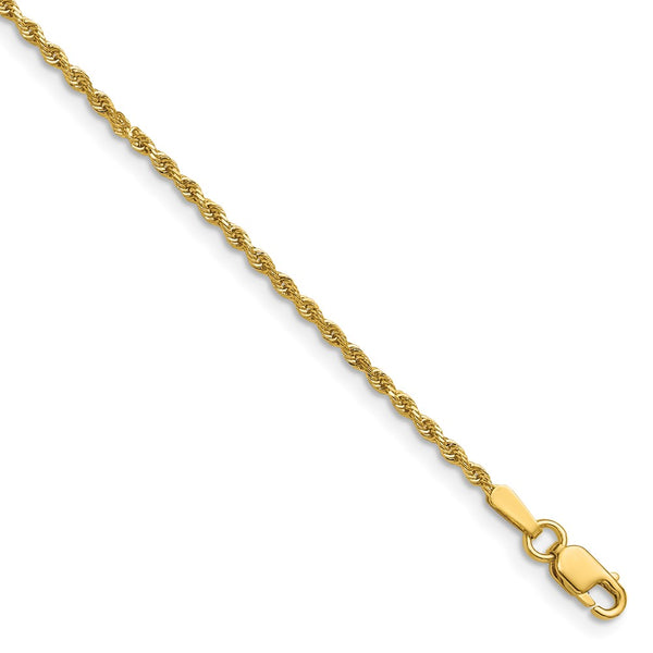 14k 1.50mm D/C Rope with Lobster Clasp Chain
