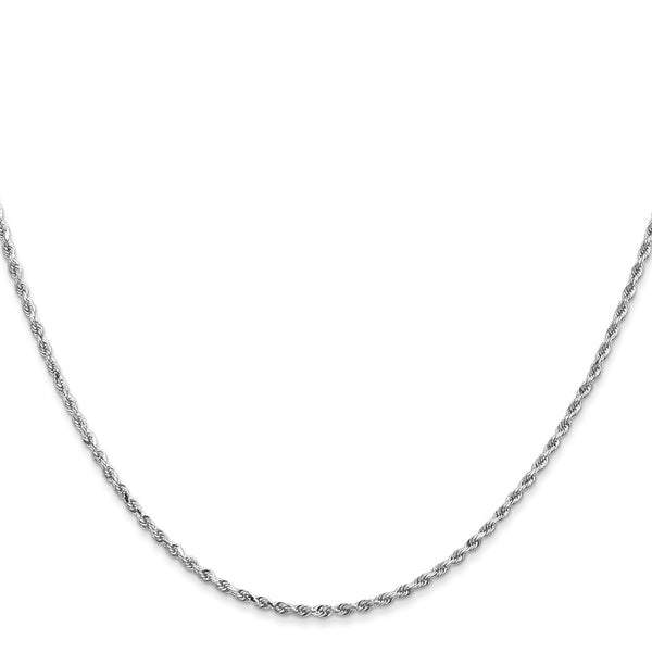 14k White Gold 1.5mm D/C Rope with Lobster Clasp Chain