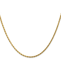 14k 1.75mm D/C Rope with Lobster Clasp Chain