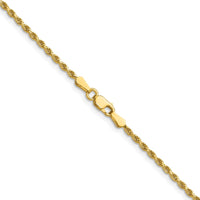 14k 1.75mm D/C Rope with Lobster Clasp Chain