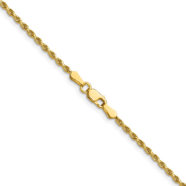 14k 1.75mm D/C Rope with Lobster Clasp Chain