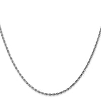 14k White Gold 1.75mm D/C Rope with Lobster Clasp Chain