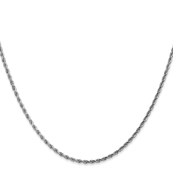14k White Gold 1.75mm D/C Rope with Lobster Clasp Chain