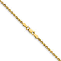 14k 2mm D/C Rope with Lobster Clasp Chain