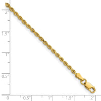 14k 2mm D/C Rope with Lobster Clasp Chain