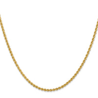 14k 2.25mm Regular Rope Chain