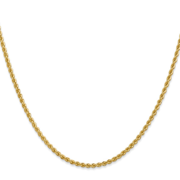 14k 2.25mm Regular Rope Chain