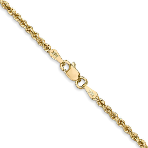 14k 2.25mm Regular Rope Chain