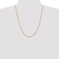 14k 2.25mm Regular Rope Chain
