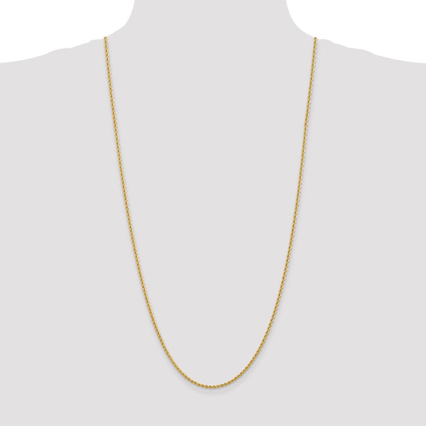 14k 2.25mm Regular Rope Chain