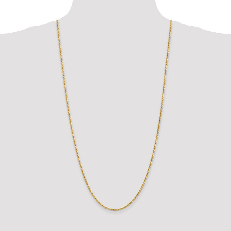14k 2.25mm Regular Rope Chain