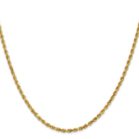14k 2.25mm D/C Rope with Lobster Clasp Chain