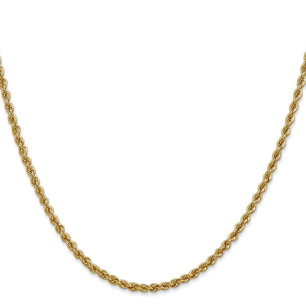 14k 2.5mm Regular Rope Chain