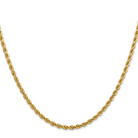 14k 2.75mm Diamond-cut Rope with Lobster Clasp Chain