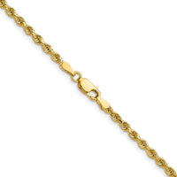 14k 2.75mm Diamond-cut Rope with Lobster Clasp Chain