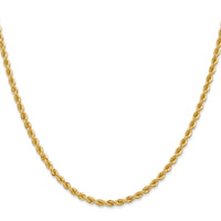 14K 2.75mm Regular Rope Chain