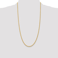 14K 2.75mm Regular Rope Chain