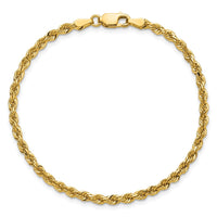 14k 3mm D/C Rope with Lobster Clasp Chain