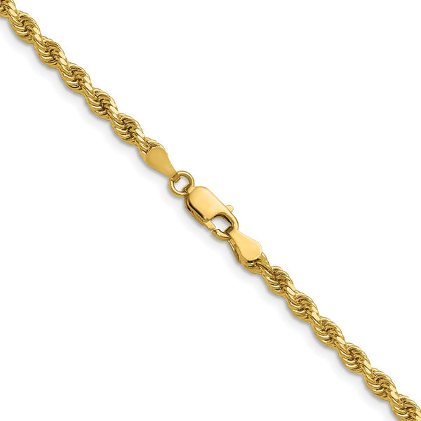 14k 3.25mm D/C Rope with Lobster Clasp Chain