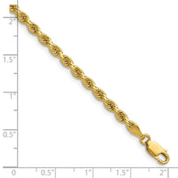 14k 3.25mm D/C Rope with Lobster Clasp Chain