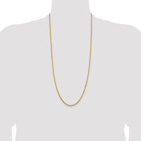 14k 3.25mm D/C Rope with Lobster Clasp Chain