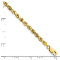 14k 3.5mm D/C Rope with Lobster Clasp Chain