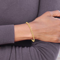 14k 3.5mm D/C Rope with Lobster Clasp Chain