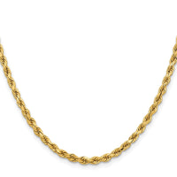 14K 3.75mm D/C Rope with Lobster Clasp Chain