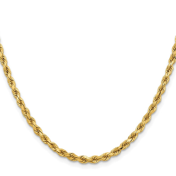 14K 3.75mm D/C Rope with Lobster Clasp Chain