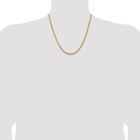 14K 3.75mm D/C Rope with Lobster Clasp Chain