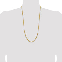 14K 3.75mm D/C Rope with Lobster Clasp Chain