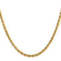 14k 4mm D/C Rope with Lobster Clasp Chain
