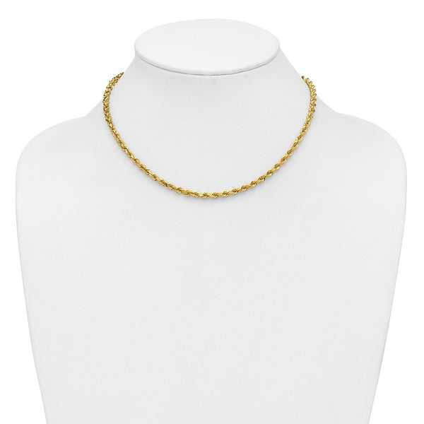 14k 4mm D/C Rope with Lobster Clasp Chain