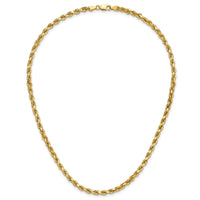 14k 4mm D/C Rope with Lobster Clasp Chain