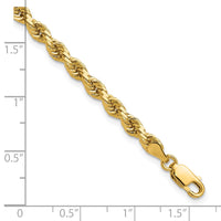 14k 4mm D/C Rope with Lobster Clasp Chain