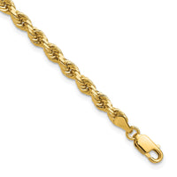 14k 4mm D/C Rope with Lobster Clasp Chain