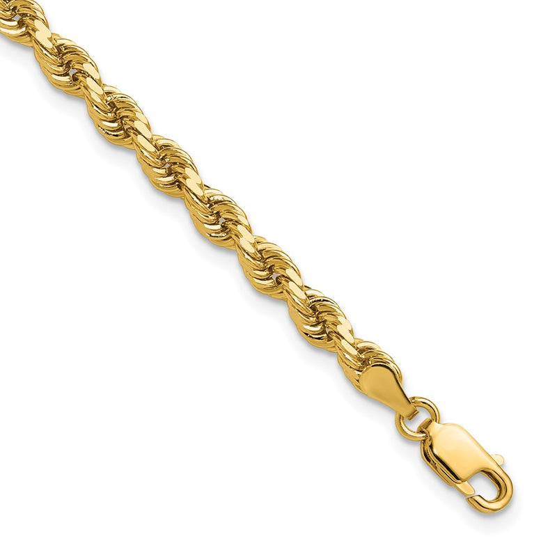 14k 4mm D/C Rope with Lobster Clasp Chain