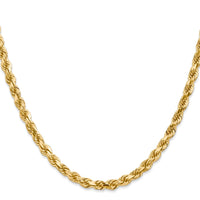 14k 4.5mm D/C Rope with Lobster Clasp Chain