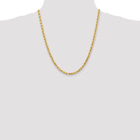 14k 4.5mm D/C Rope with Lobster Clasp Chain