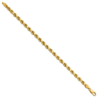 14k 4.5mm D/C Rope with Lobster Clasp Chain