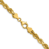 14k 5.5mm D/C Rope with Fancy Lobster Clasp Chain