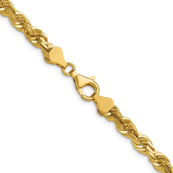 14k 5.5mm D/C Rope with Fancy Lobster Clasp Chain