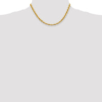 14k 5.5mm D/C Rope with Fancy Lobster Clasp Chain