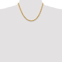 14k 5.5mm D/C Rope with Fancy Lobster Clasp Chain