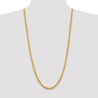 14k 5.5mm D/C Rope with Fancy Lobster Clasp Chain