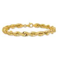 14K 7mm D/C Rope with Fancy Lobster Clasp Chain